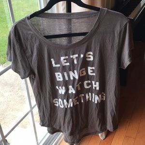 FIFTH SUN Small Grey T-shirt w/ White Print